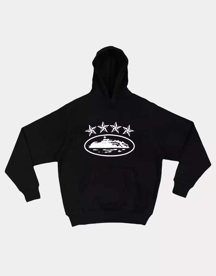 Corteiz 4Starz Alcatraz Hoodie Black Corteiz 4Starz Alcatraz Hoodie Black